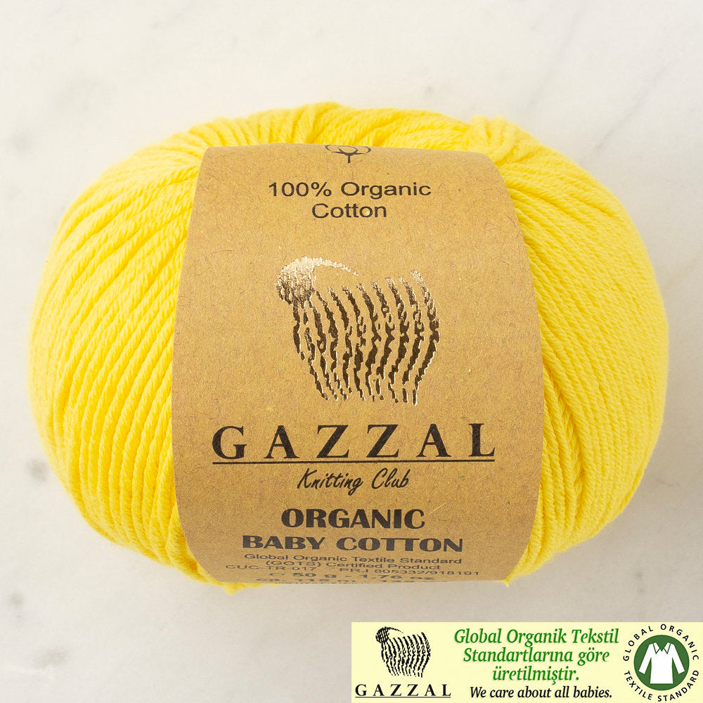 Gazzal Organic Baby Cotton Sarı Bebek Yünü - 420